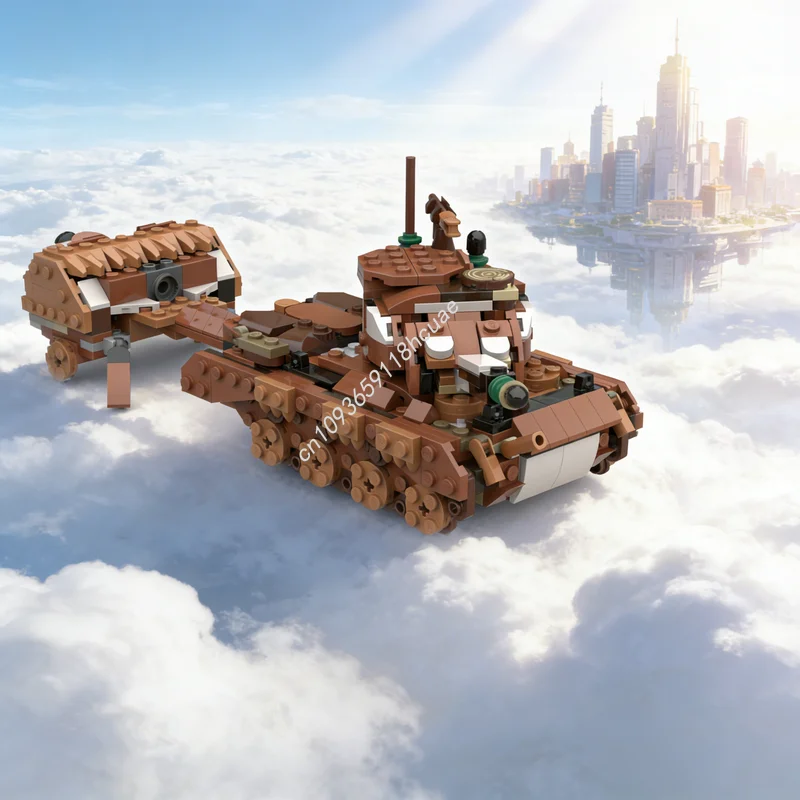 

419pcs MOC Fox Tank Trailer Gun Creator 3 1 Model Building Blocks Christmas Gift Construction Toys Idea Education Brick Kids