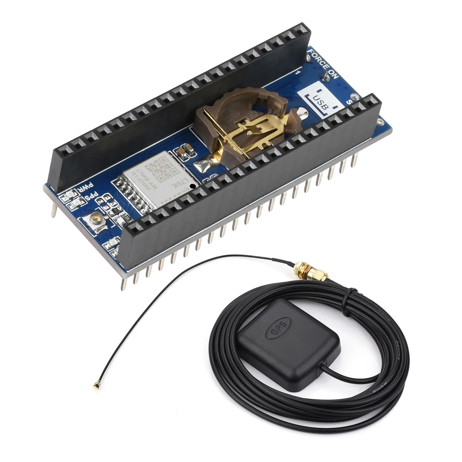Waveshare L76K GNSS Module For Raspberry Pi Pico, GPS / BeiDou (BDS) / GLONASS / QZSS Support, GNSS module based on L76K