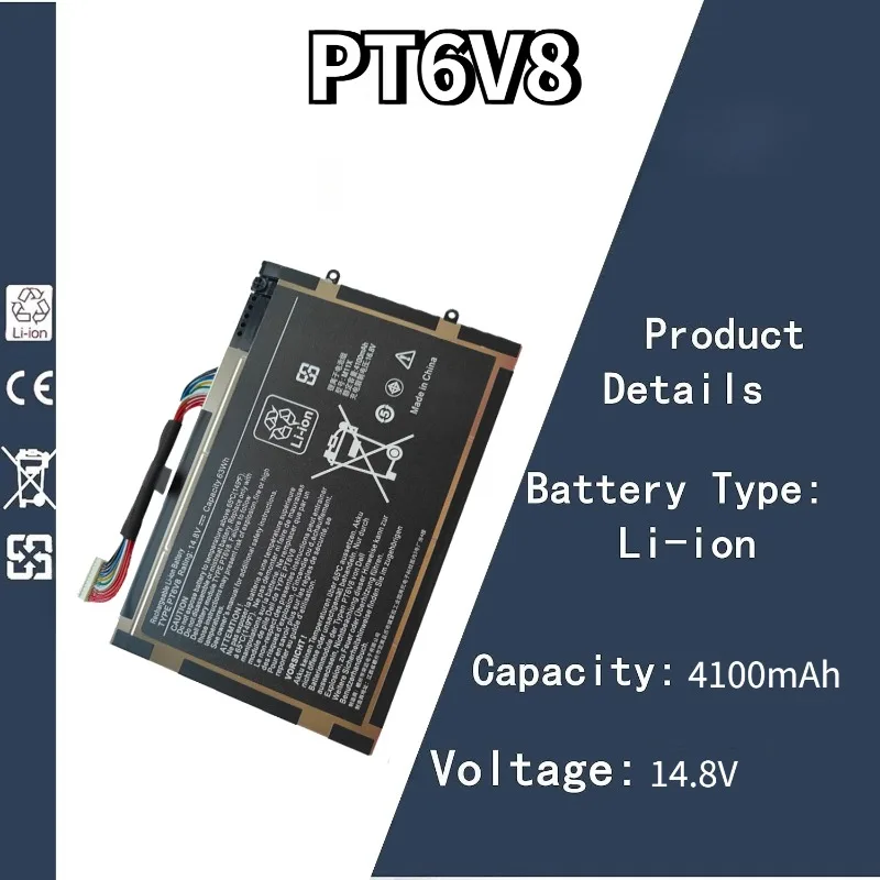 

14,8 В 4100 мАч PT6V8 Аккумулятор для ноутбука DELL Alienware M11x M14x R1 R2 R3 P18G T7YJR 8P6X6 08P6X6 P06T