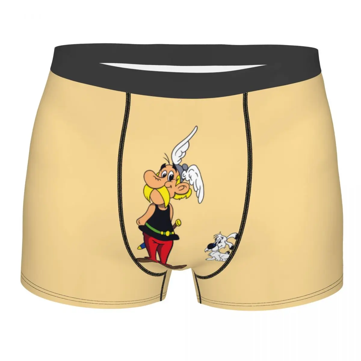 Custom Asterixs And Obelixs Adventure Comic Boxers Shorts Men's Briefs Underwear Fashion Underpants