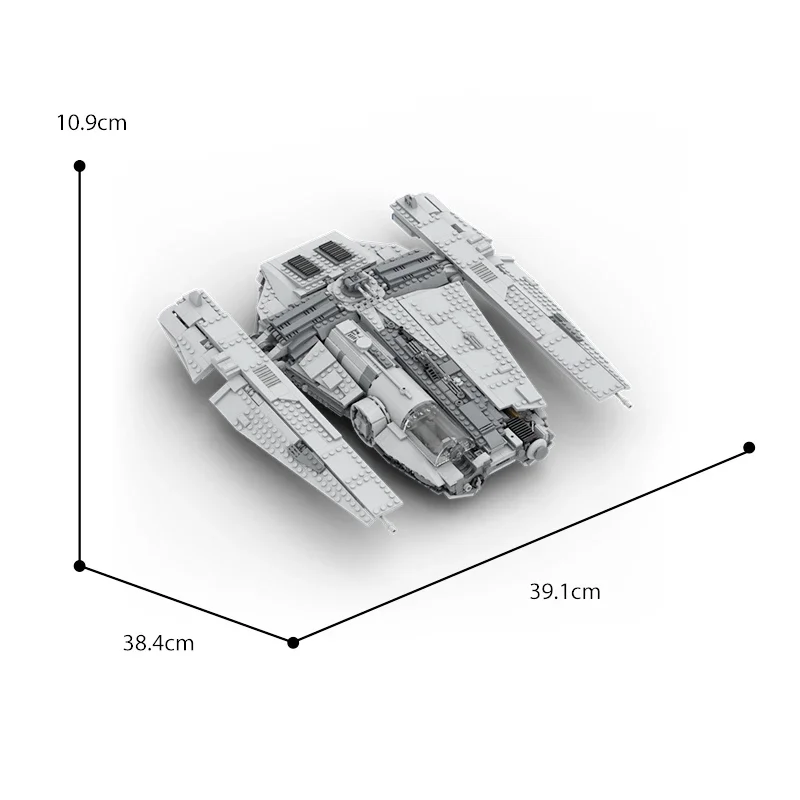 MOC-132456 Space Fondor Haulcraft Spaceship Building Blocks Set Battle Airship Fighter Bricks Toys For Children Birthday Gifts