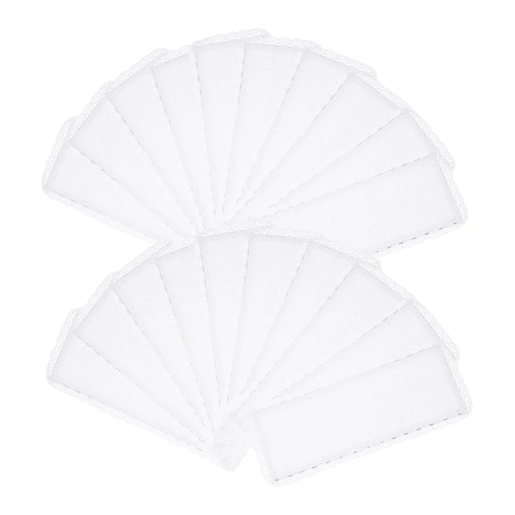 20 Pcs Cross Bookmarks Fabric Sewing Hollow Out Polyester Mini Hoop Blank Student Crafts Bulk Bookmark Kits