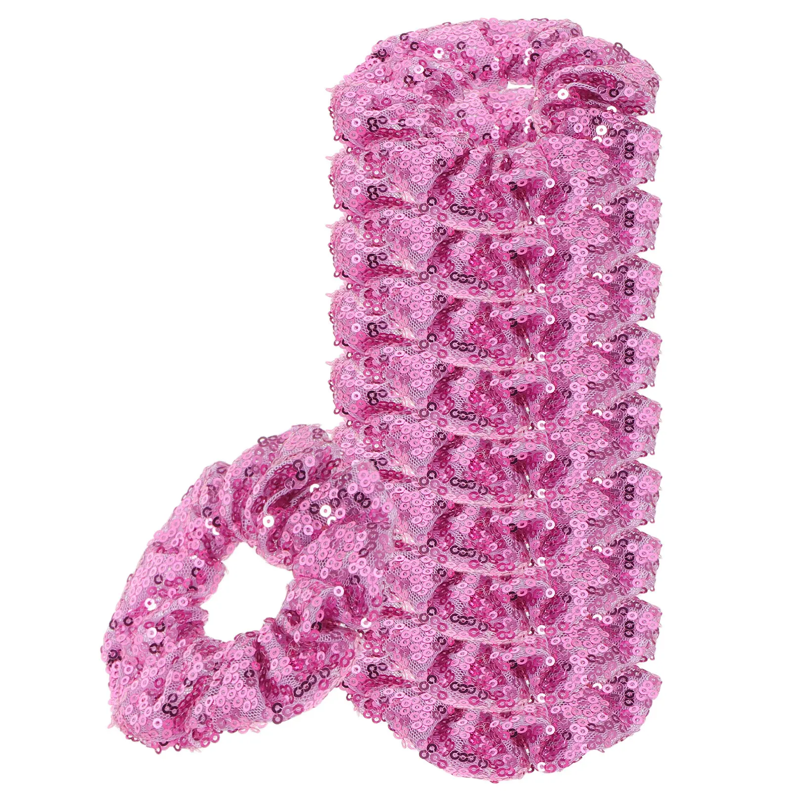 10Pcs Sequin Hair Scrunchies Women Sparkly Shiny Elastic Ponytail Holders Versatile Styling Accessories for Thick Thin Hair