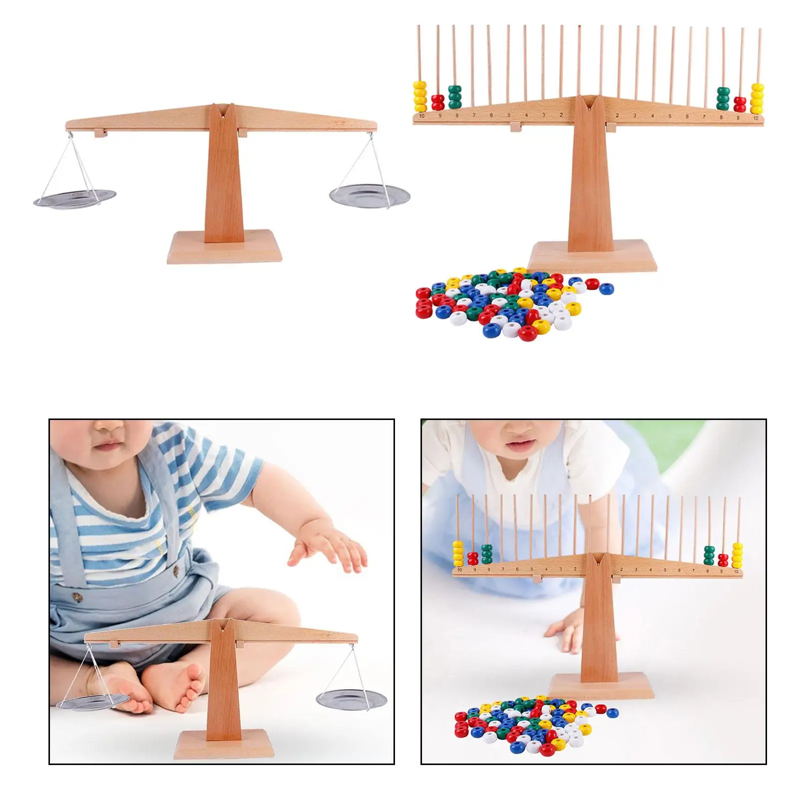 Kids Balance Scale Mathematics Manipulative Develops Motor Skills Math Games Educational Toy for Preschool New Year Gift Kids