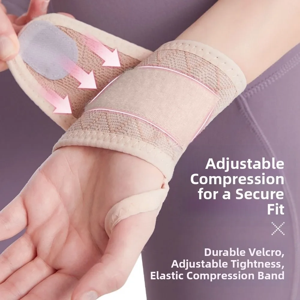 

Light&Thin Adjustable Wristband Breathable Knitted Fitness Protect Wristband Safety Compression Wrist Support Band Carpitis