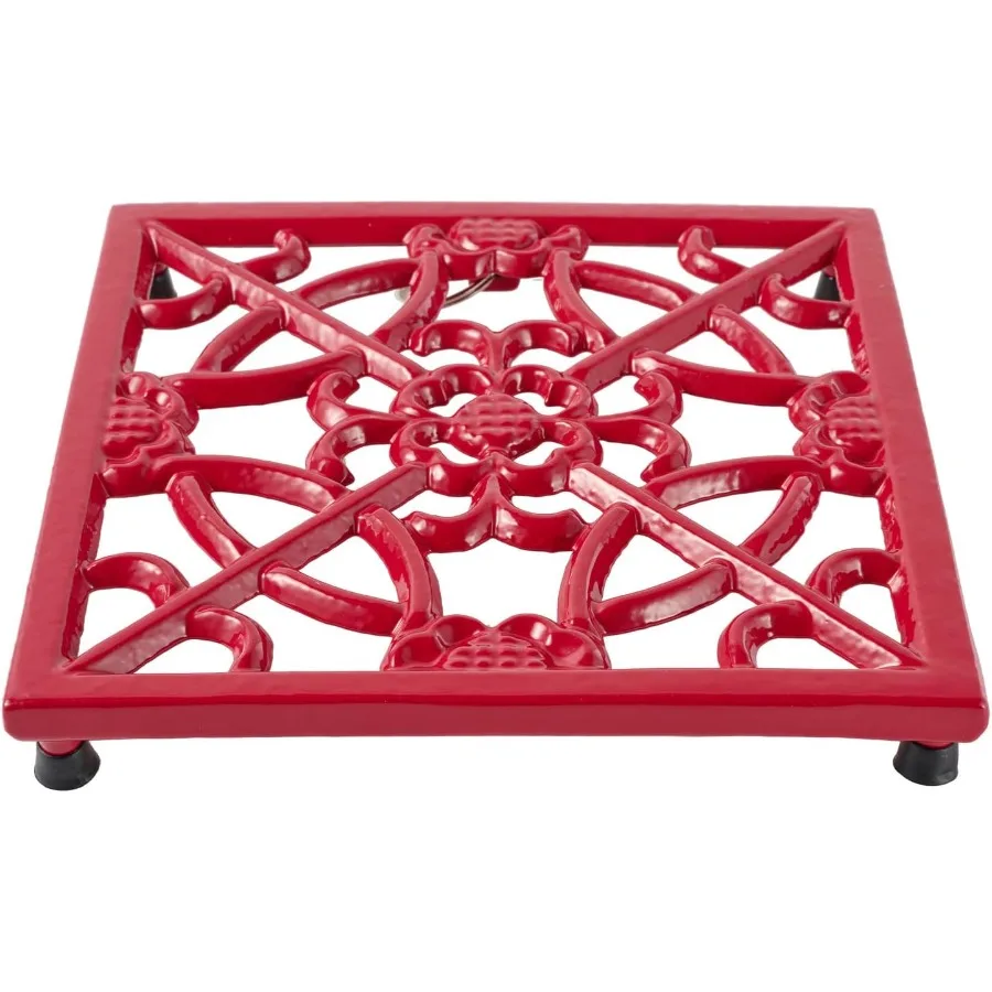 

Cast Iron Trivet Mats Kitchen Pot Holders to Portect Table Countertops Heat Resistant Mats for Teapot Hot Dishers Plates Vintag