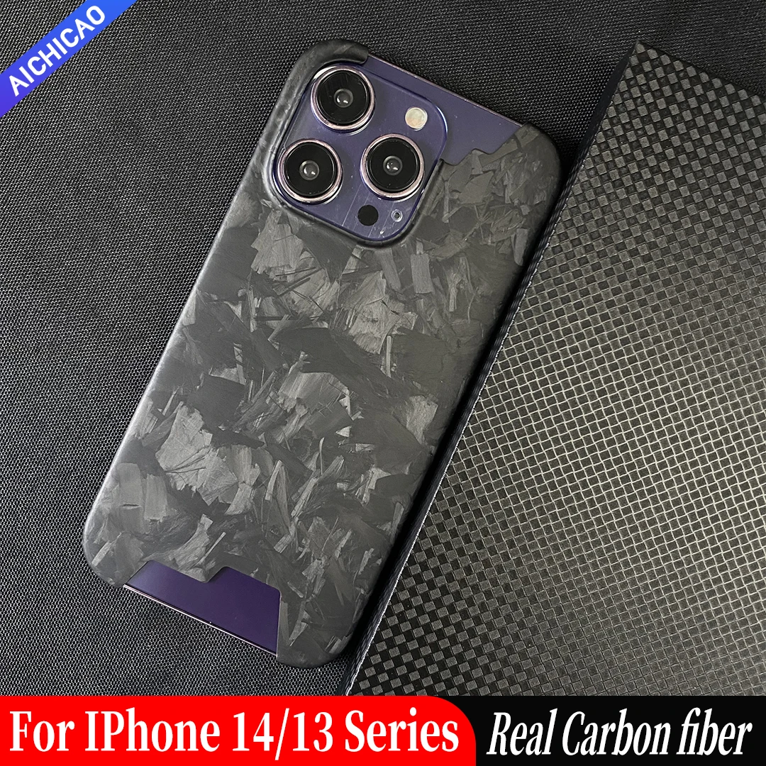 ACC- Real Carbon Fiber Phone Case, Pure Carbon Fiber Cover For iPhone 14, 13, 12 Pro Max Cover