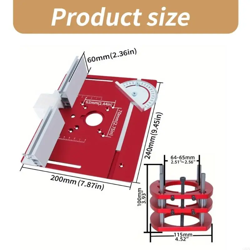 G88B Router Woodworking Máquina madera Tabla enrutador Insertar Sistemas elevación placas Kits base para pequeñas