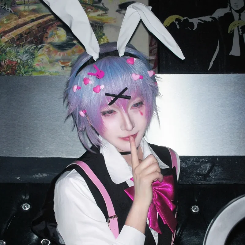 Anime Coniglio Foro Cosplay Forcina Ragazza Lolita Coniglio Cuore Clip di capelli Copricapo Carino Copricapo Masquerade Gioielli Accessori per capelli