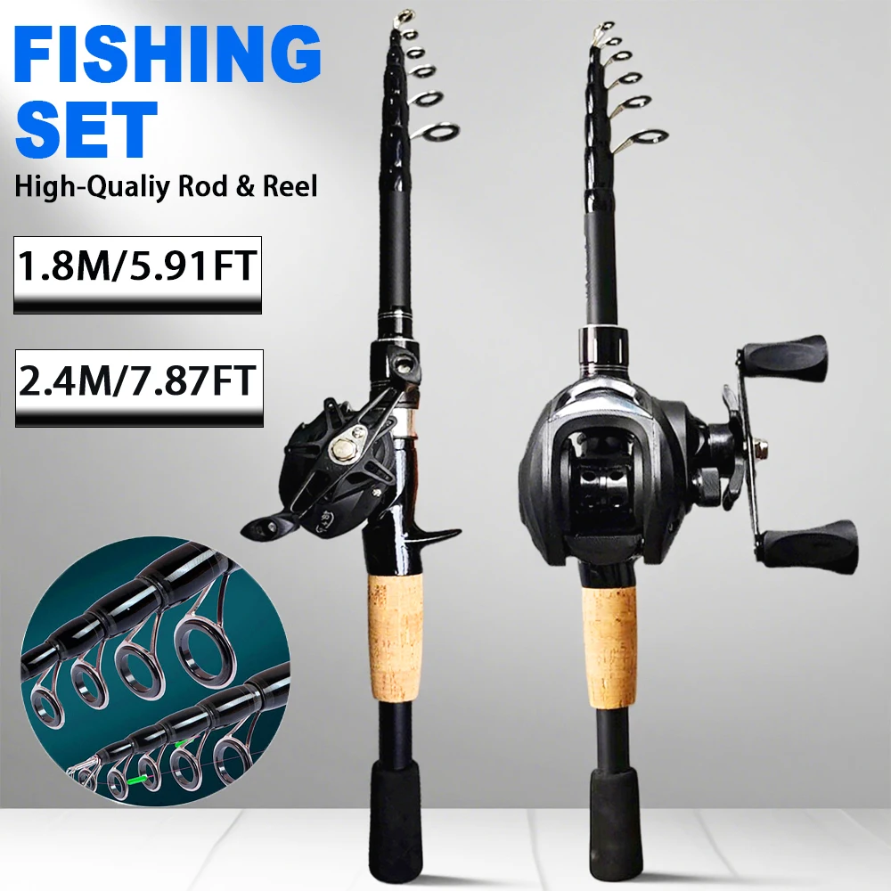 GHOTDA Short Jig Fishing Rod and Reel Combo 1.8m 2.4m Carbon Fiber Fishing  Pole and 18+1 BB 7.2:1 Gear Ratio Casting Reel Pesca - AliExpress 18