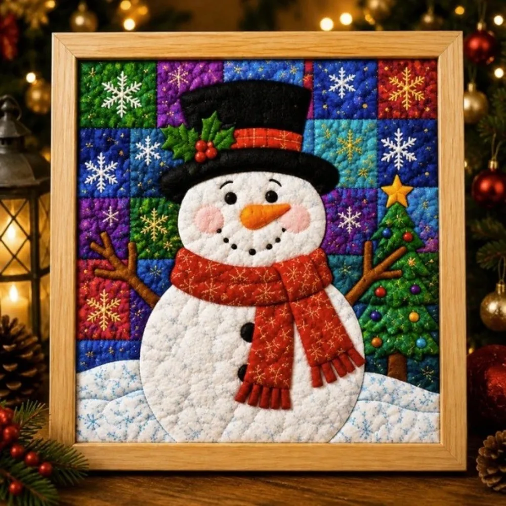 1 Set DIY Christmas Fabric Art Kit Christmas Themed Cotton Fabric Christmas Cloth Craft Set Christmas Fabric Painting Kit