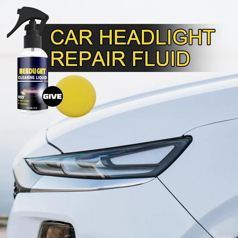 Car Headlight Cleaner 60ml Car Headlight Restoration Liquid Car Headlight Liquid For Repair Of Scratch Yellowed Headlamp