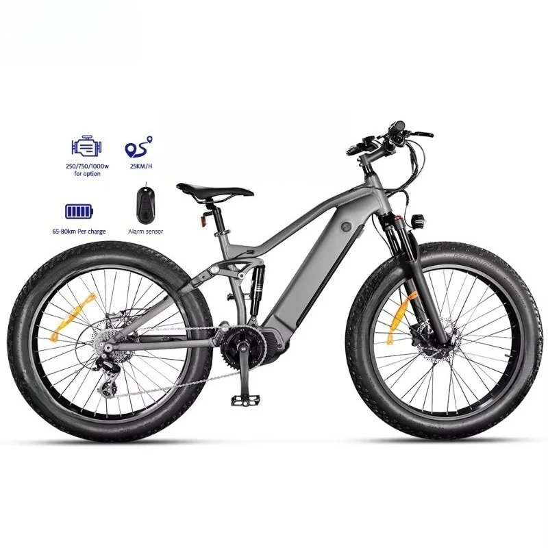 16ah 1000w Rear Motor Electric Bike Fat Tire Ebike Speed Electric Mountain Bike Bicycle 8-speed E-Bike