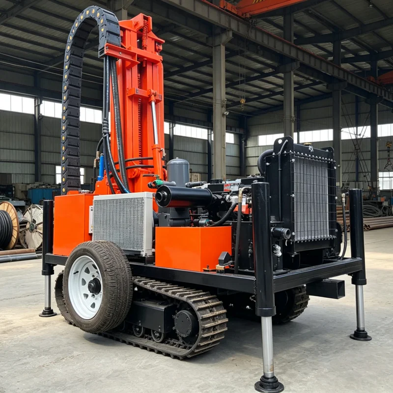 Customized 200M Deep Water Well Rig Wheel Crawler Diesel Hydraulic Rotary High Efficiency Deep Water Well Drilling Rig