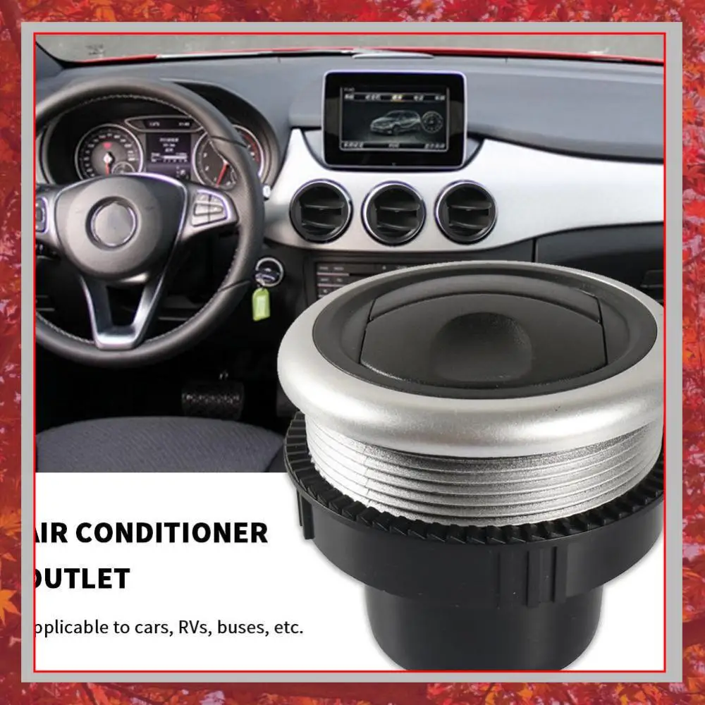 71mm Car A/C Air Outlet Vent Rotation Car Interior A/C Air Vent Round Air Conditioner Outlet 63mm Hole Size for Motorhome Bus RV