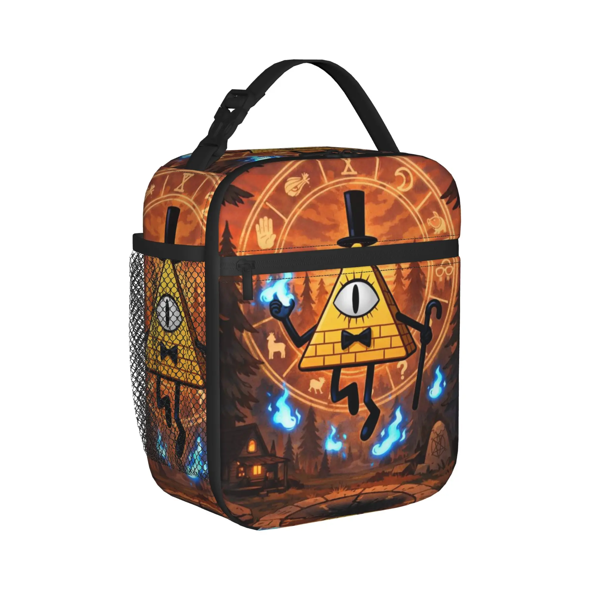 Gravitys Falls Insulated Lunch Bags for Men Women  Food Container Bags Portable Thermal Cooler Lunch Boxes For Picnic