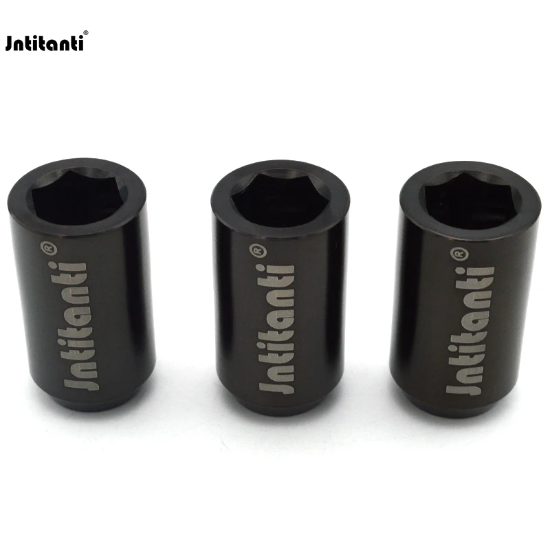 Jntitanti  Gr5 titanium Hex socket wheel rim nuts M14x1.5x35-60mm 10.9 grade
