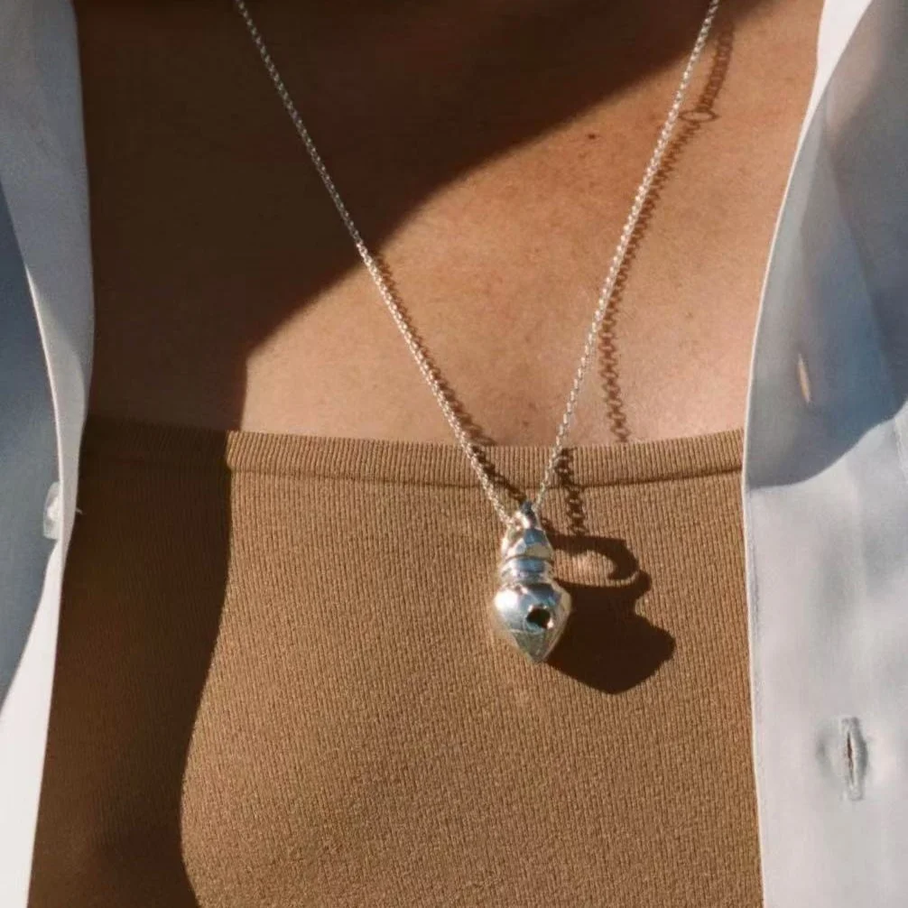 Collar de cadena con colgante en forma de barril de vino, tarro de plata 925 de diseñador de moda Ins, joyería de arándano hecha a mano Vintage Bali