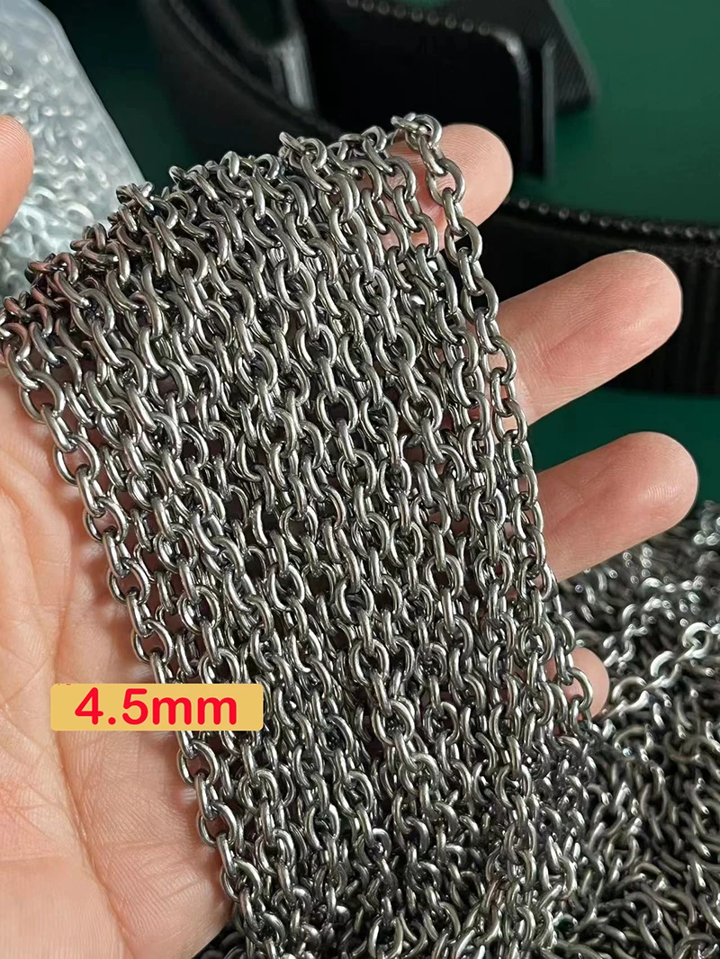 반제품 순수 티타늄 O형 체인 1.2mm-4.5mm DIY 주얼리 제작 저자극성 경량 친환경 도매