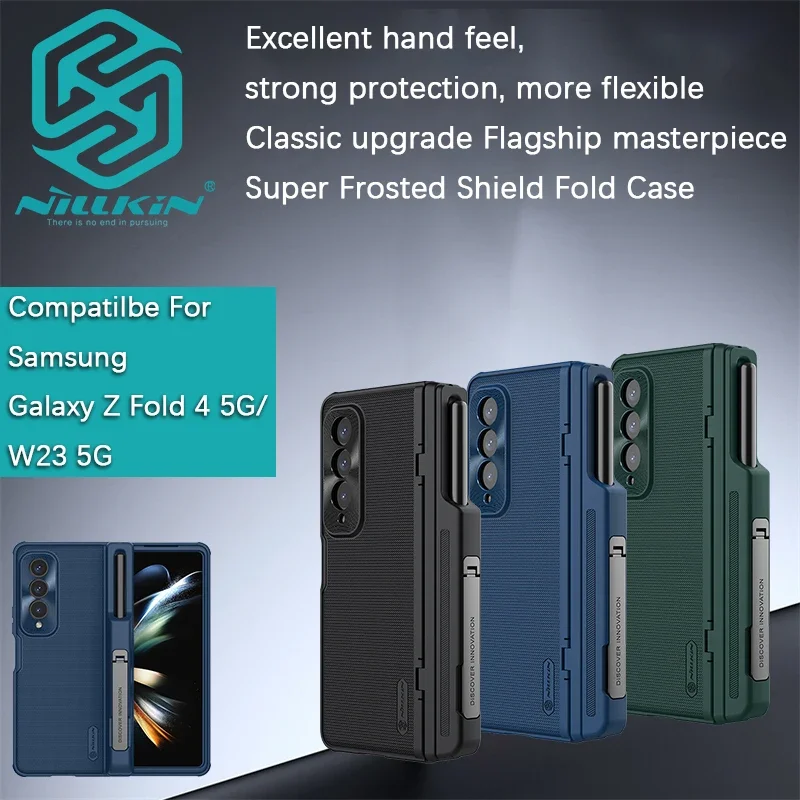 

Nillkin For Samsung Galaxy Z Fold 4/W23 Super Frosted Shield Fold Phone case protective Pen holder style case shell