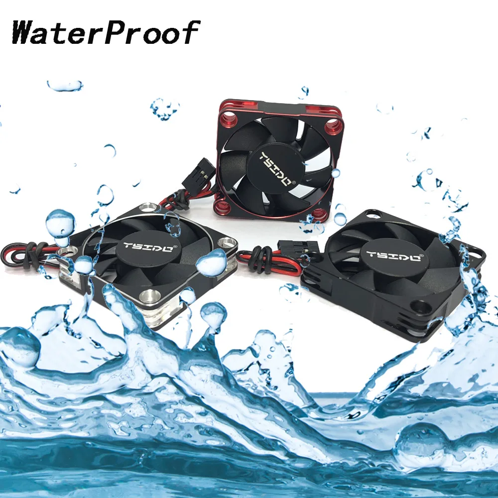 YSIDO WaterProof Metal 4510 Cooling Fan MAX 14000RPM for 1/5 RC Car Truck Hobbywing MAX5 ESC
