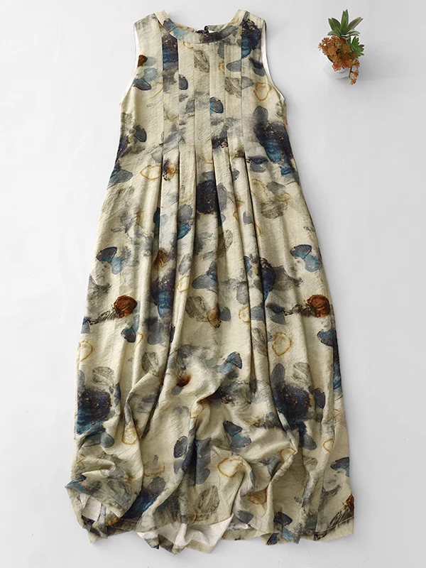 

Женский винтажный жилет с художественным принтом Water-Media Dr, юбка-миди трапециевидной формы с высокой талией и вышивкой, этнический летний Dr