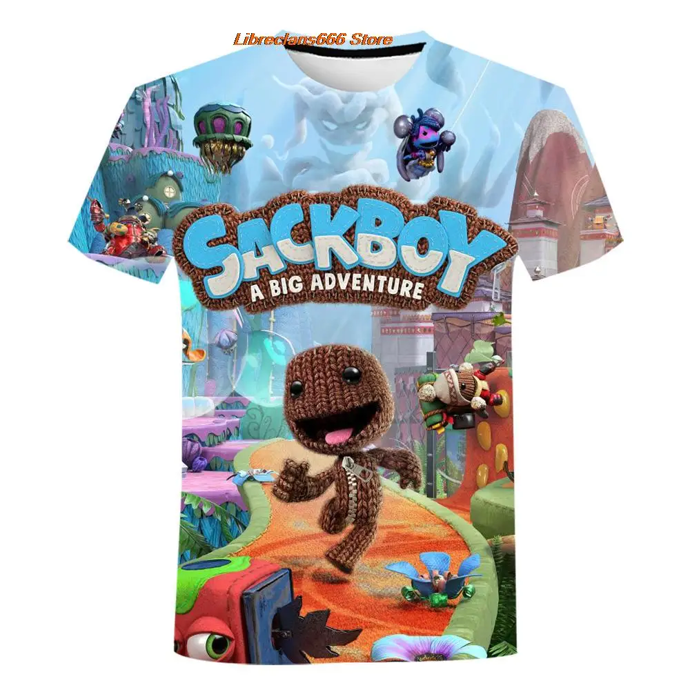 Lustige Sommer Sackboy kleinen großen Planeten Anime Spiel 3d T-Shirt Mode Kinder lässig T-Shirt Junge Mädchen Unisex T-Shirt Kinder Tops