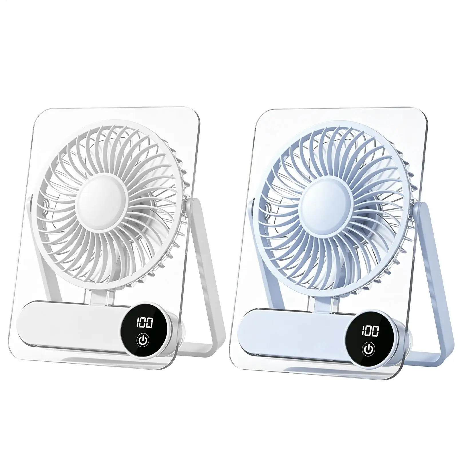 Ultra Quiet Desktop Fan, quiet desk fan,100 speed fan, Rechargeable USB Fan, Wall Mountable Portable Fan for Travel Office