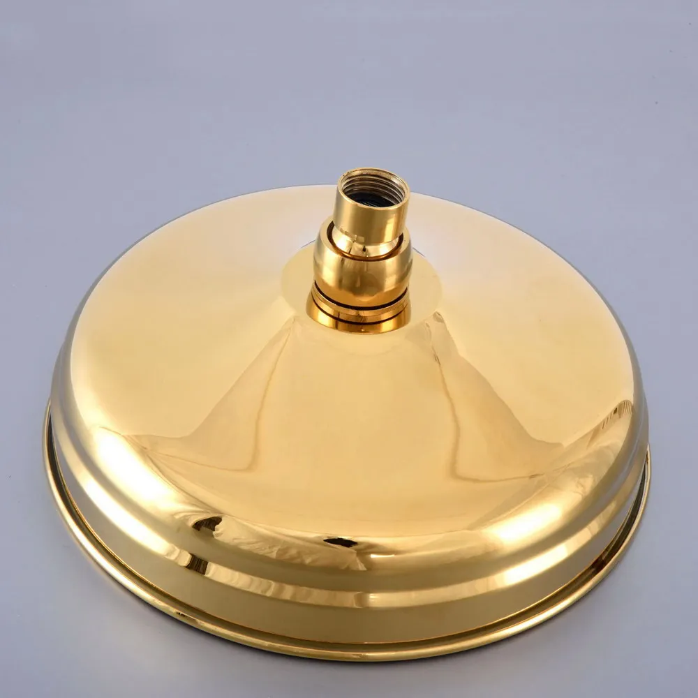 Golden Brass Rainfall Shower Heads Modern Bathroom Shower Faucet Replace Accessories Dsh268