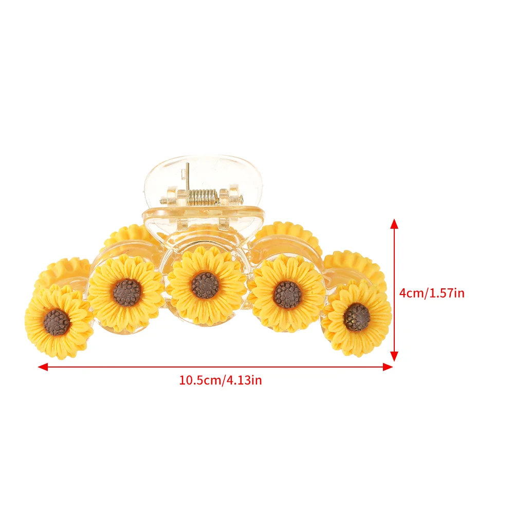 Sun Flower Hair Claw Mother\'s Day Gift Hairpin Hair Crab For Women Summer Fashion Ponytail Hairpin Hair Crab Hair Accessories