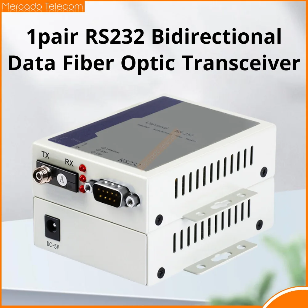 1 Channel Serial Data RS232 to Fiber Converter Single Mode SC FC Bidirectional DB9 RS-232 Fiber Optic Transceive