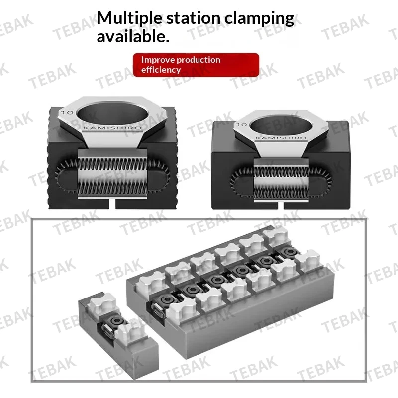 CNC Machining OKC OKP OK Wedge Clamps Precision Pneumatic Tooth Surface Jaws Modular Single Vise Camera Clamp