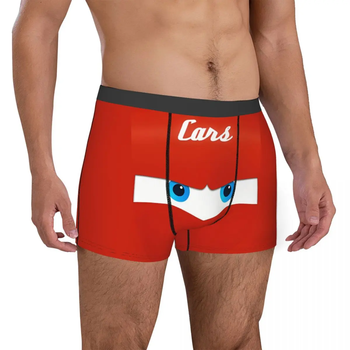 Custom Cars Lightning McQueen Men's Boxers Ultra Soft Underwear Life Is A Highway Printing Funny Underpants