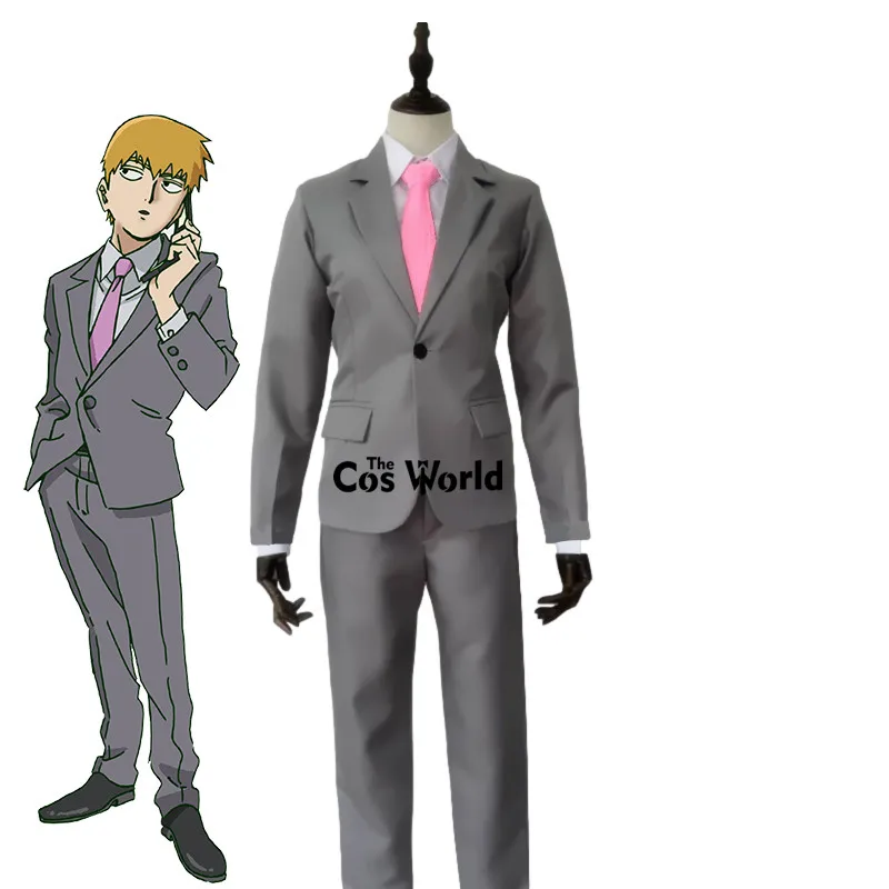 Mob Psycho 100 Reigen Arataka Suit Uniform Outfits Anime Cosplay Costumes