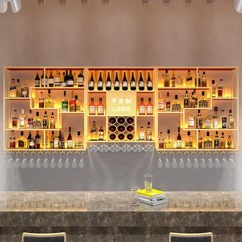 

Accent Service Wine Cabinet Golden Aprtment Minimalist Equipment Wine Cabinet Supermarket Vinera Para Vinos Storage Furniture
