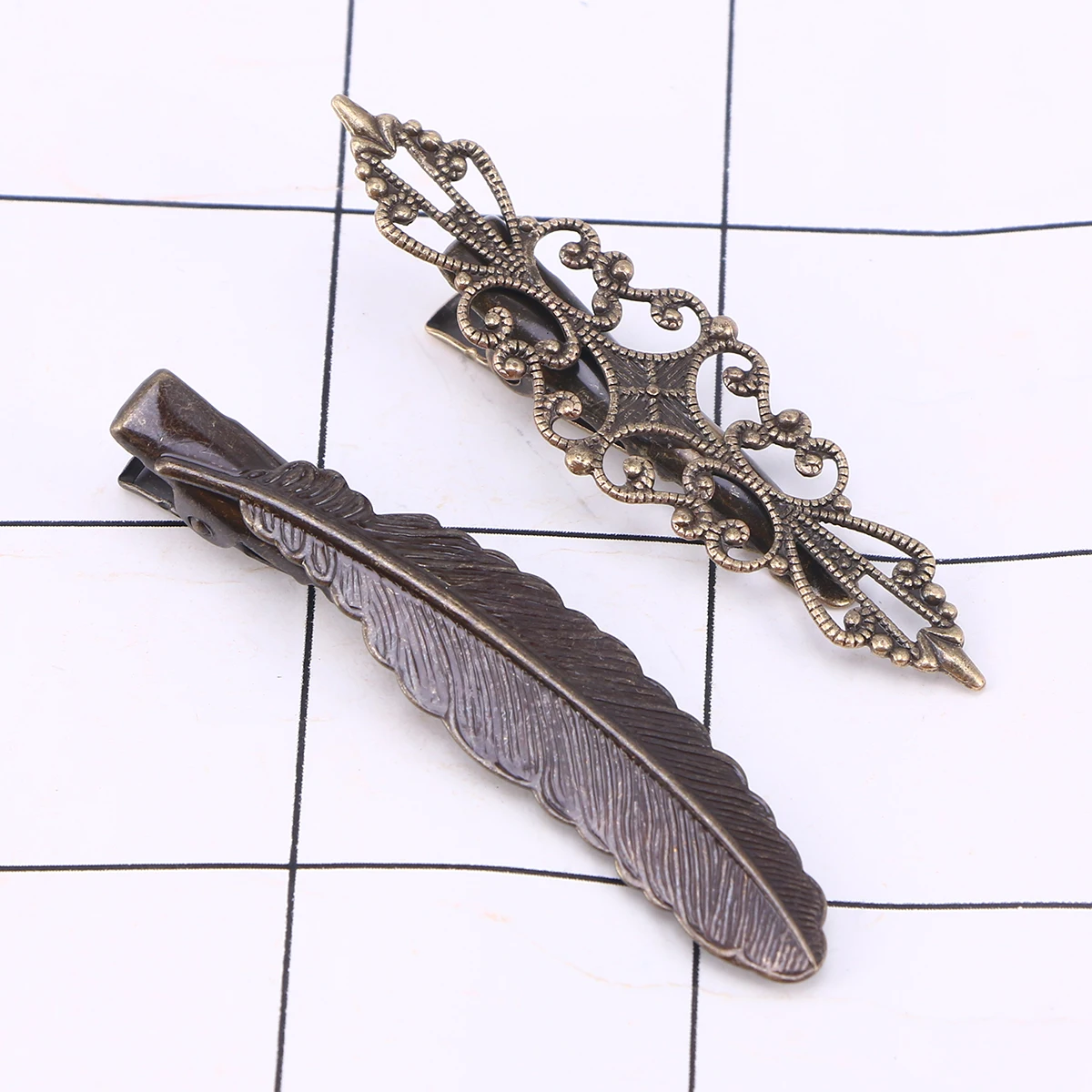 

12pcs Vintage Hair Clips Set Women Shaped Duckbill Barrettes For Wedding Party Daily Use Smooth Fashion