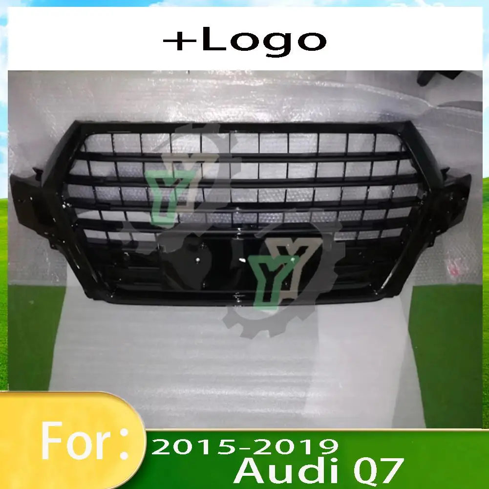 For Audi Q7/Q7L 2015 2016 2017 2018 2019 Car Front Bumper Grille Centre Panel Styling Upper Grill (Modify For SQ7 style)