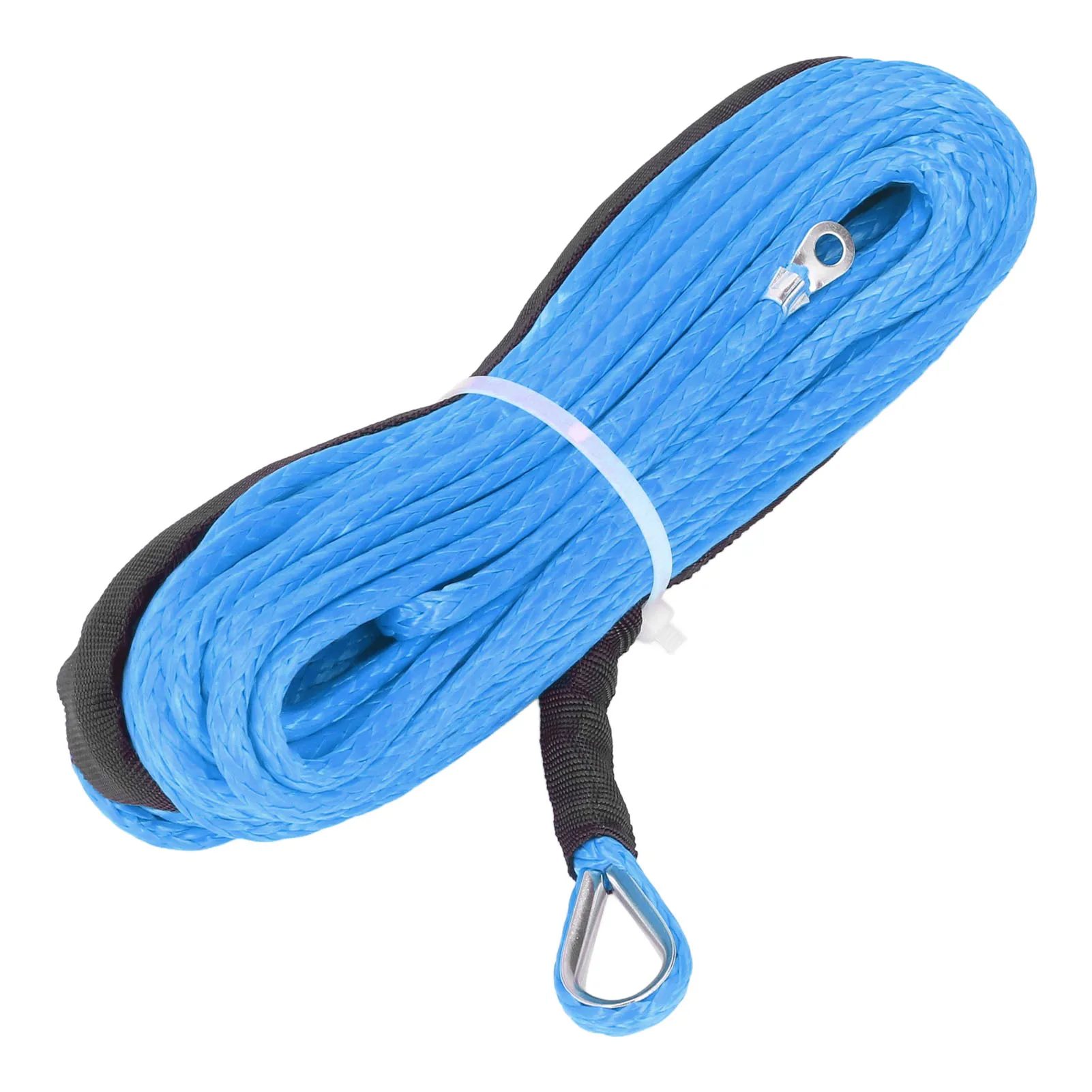 Aanhangwagenkabel, lierkabel, 4,8 mm x 15 m, synthetische vezel, treksterkte 5500 lbs, waterdicht, voor ATV, UTV en aanhangwagenaccessoires.