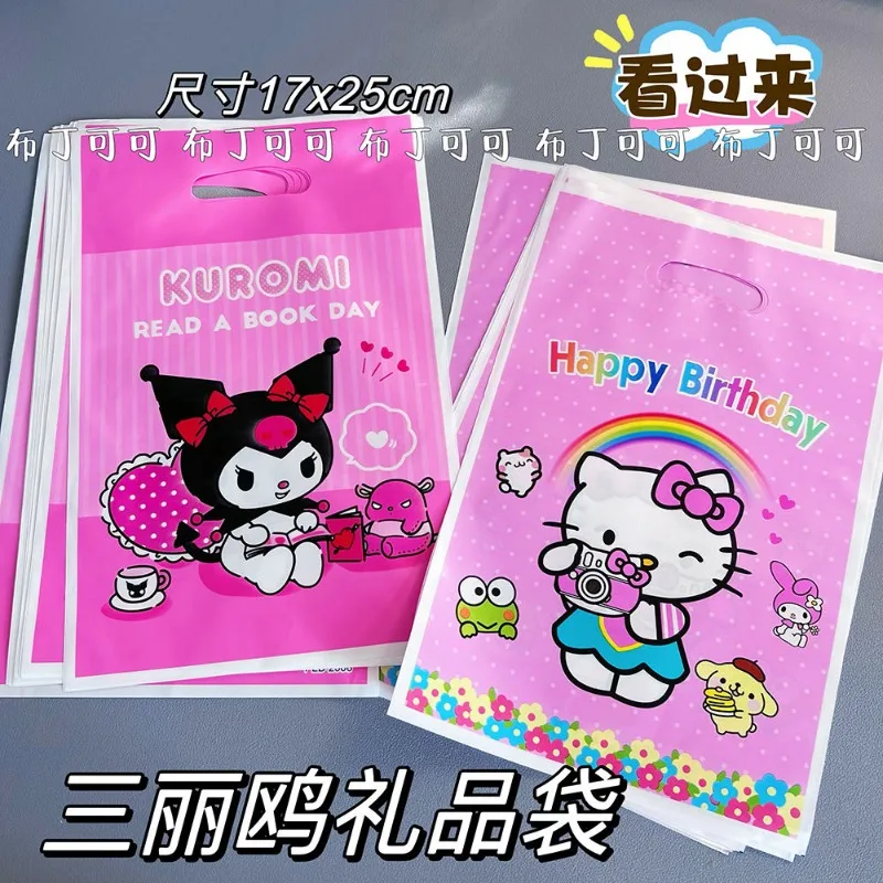 Sanrio cartoon cute Hello kitty borsa regalo tenuta in mano animazione creativa borsa di compleanno di natale di bell\'aspetto regalo di festa