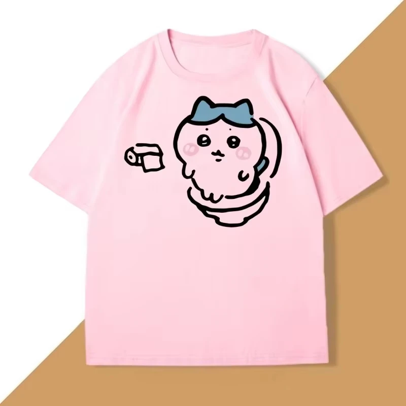 Hachiware auf dem T-Shirt mit dem Aufdruck „The Toilet“ für Damen und Herren, lustiges Harajuku-T-Shirt mit kurzen Ärmeln und Rundhalsausschnitt, humorvolles T-Shirt. – Detail 6
