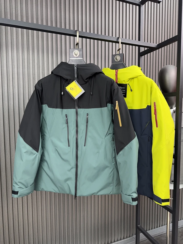 Svip Xio 8K90 الأبيض Du down الشتاء Faion مقنعين في الهواء الطلق مقاوم للماء زوجين Sle الدافئة أسفل Jaet للرجال طول منتظم #5