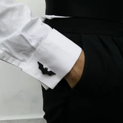 Bat, gunmetal black cufflinks, silver accessories, novelty accessories, gifts for men
