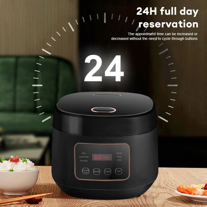 3L Electric Rice Cooker For Household 3-5 Persons Non-stick Pot 110V/220V Smart Rice Cooker with 24-Hour Reservation & Keep Warm