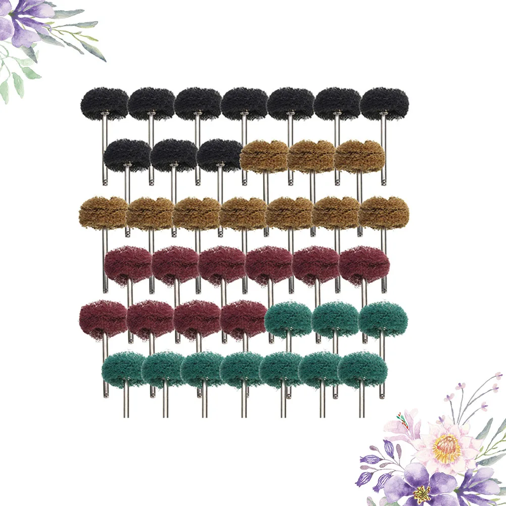 

40pcs Polishing Nylon Grinding Heads Wear-Resistant For Metal Aluminum Sanding Polishing Deburring Cleaning