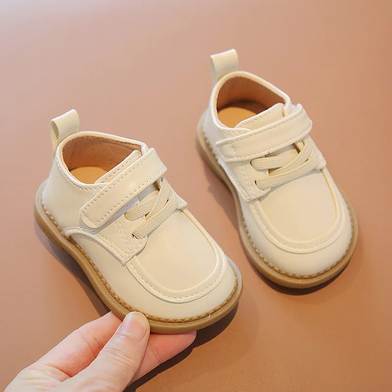 Baby 2023 Autumn New Soft Sole Shoes Children\'s Breathable Solid Color Small Leather Shoes Fashion and Leisure Prewalker Newborn