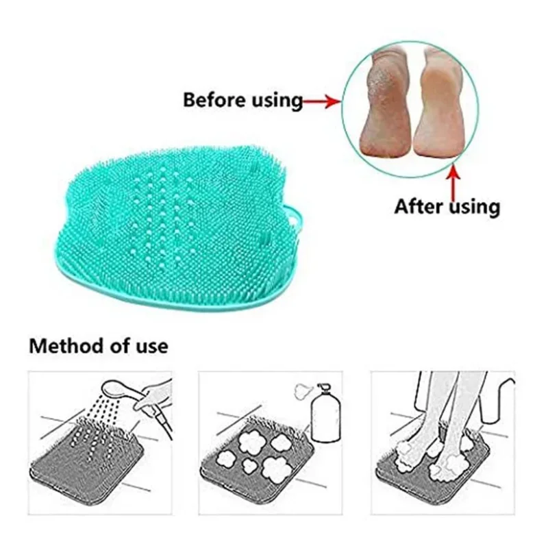 Foot Massage Cushion Peeling And Calluses Scrubbing Brush Exfoliating Portable Non-bending Washing Pad