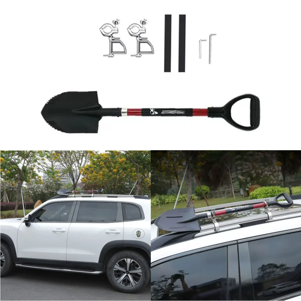 

For Great Wall GWM Haval DARGO Car mounted shovel iron catalpa frame outdoor camping Car Ordnance Shovel Off-road modification