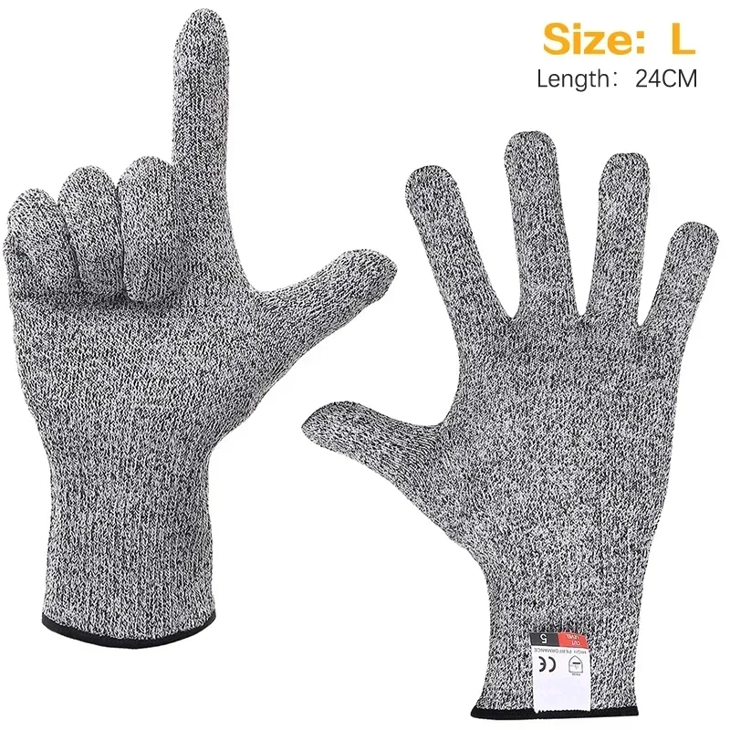 HPPE-Anti-Schnitt-Handschuhe der Stufe 5, Küche, Garten, Anti-Schnitt-Strickhandschuhe, Anti-Dorn, verschleißfeste Glasschnitthandschuhe