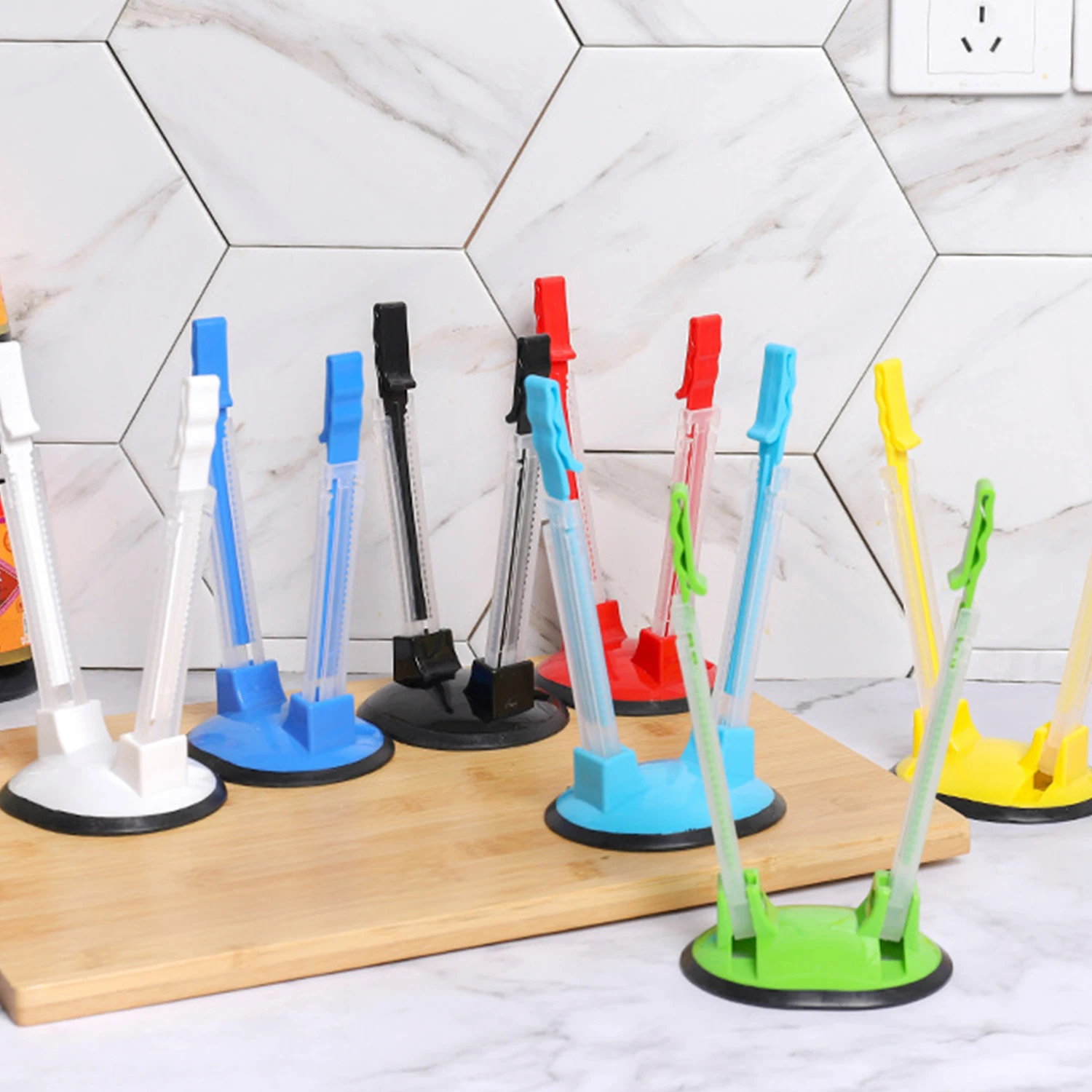 

Нескользящая подставка для пакетов с застежкой-молнией, держатель для пищевых мешков, пластиковый держатель для пакетов, пластиковый держатель