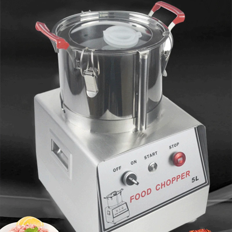 220V/110V対応 フードプロセッサー＆野菜チョッパー 食品グレードステンレス鋼 野菜・肉の細断用替刃2枚付き